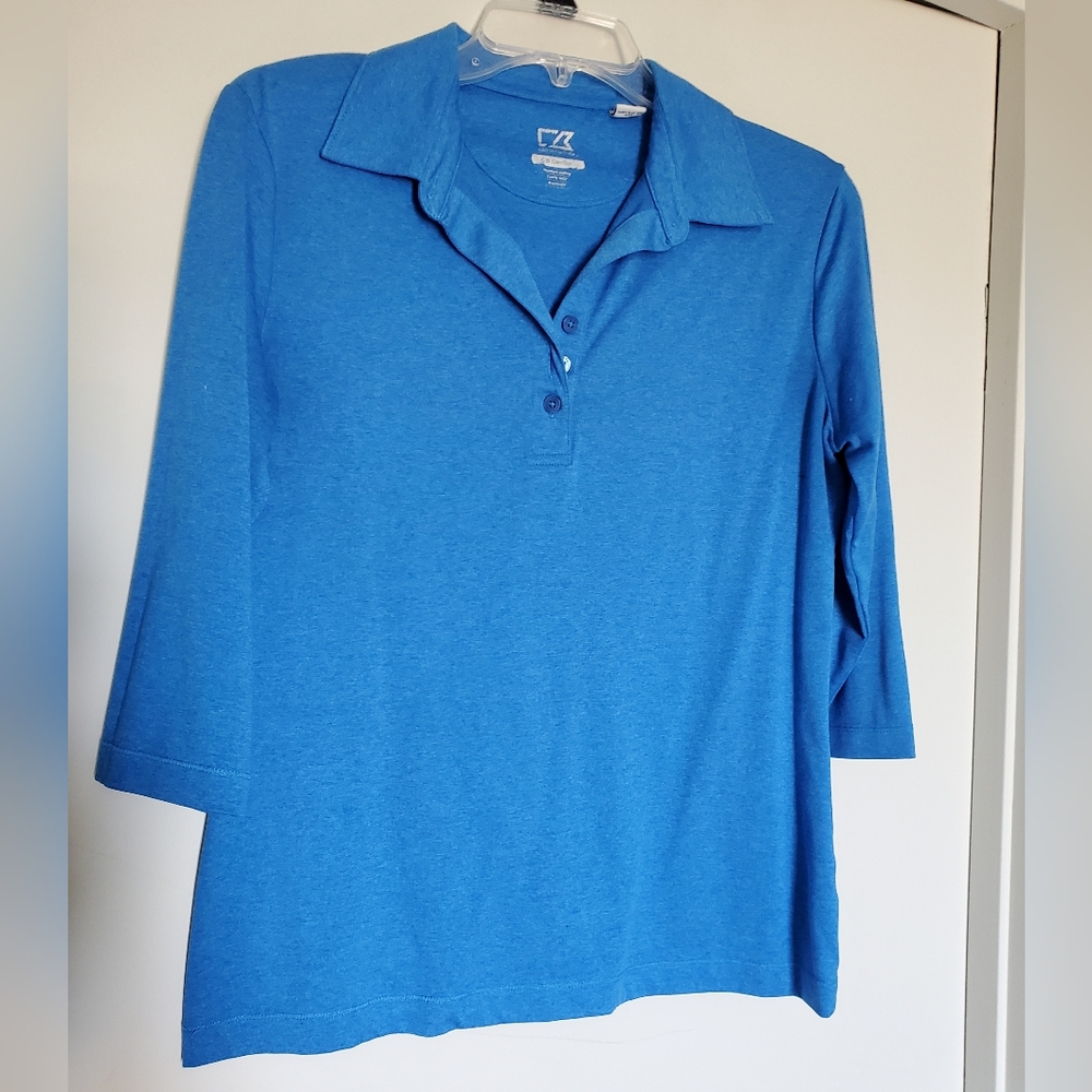 Cutter & Buck Blue Polo Shirt Classic Style